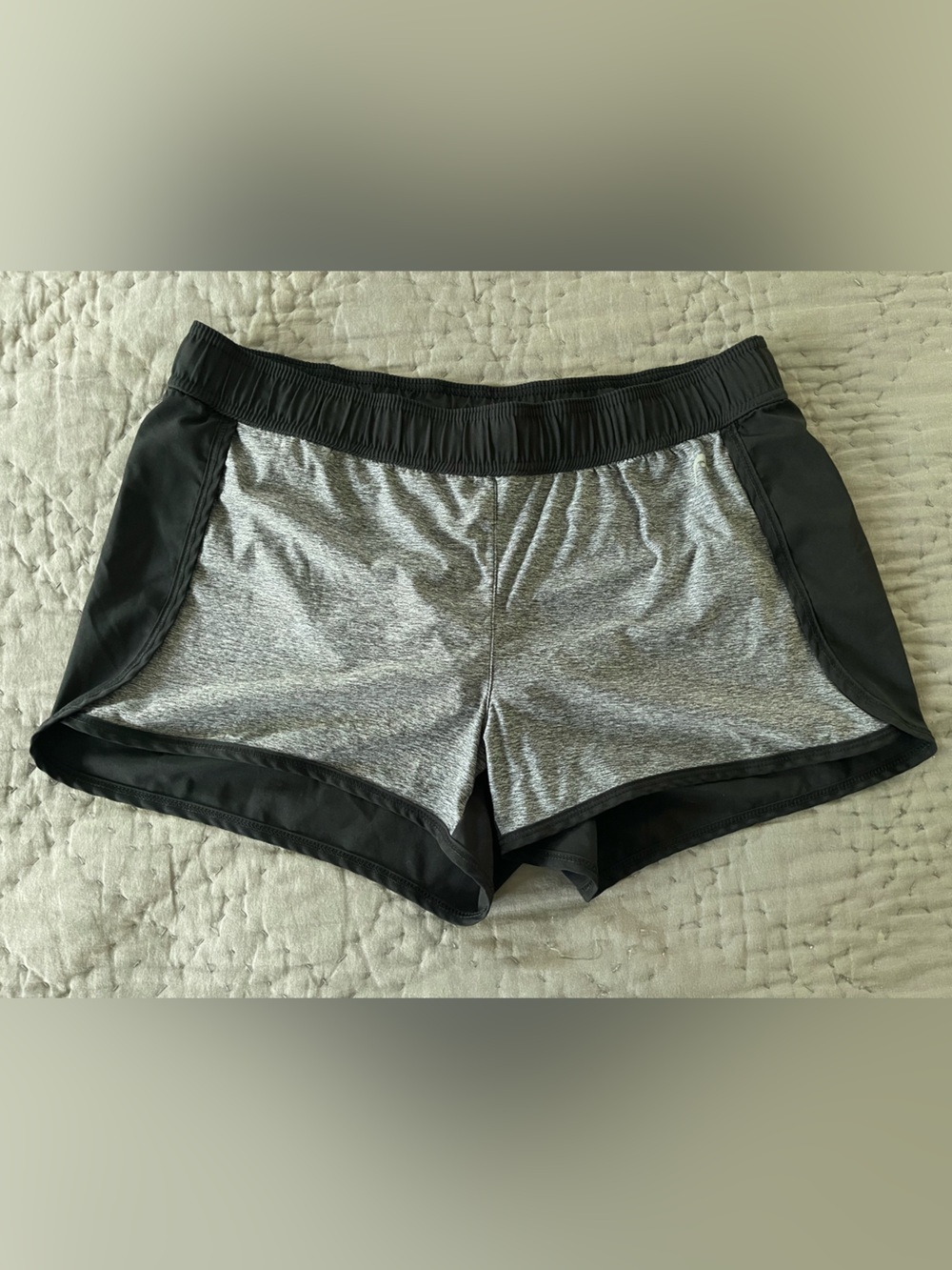 Head Gray Black Athletic Running Shorts Built-In Liner Brief Sz Medium